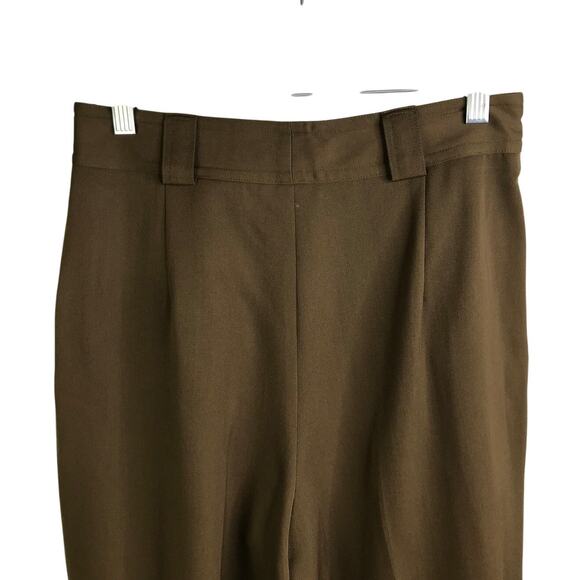Ellen Tracy Trouser Womens Sz 10 Dark Brown 100% Wool Classic Vintage - Picture 5 of 8